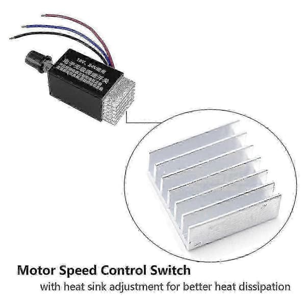 DC 12V/24V 10A Motorvarvtalsregulator för Bil & Lastbilsfläktvärmare Kontroll