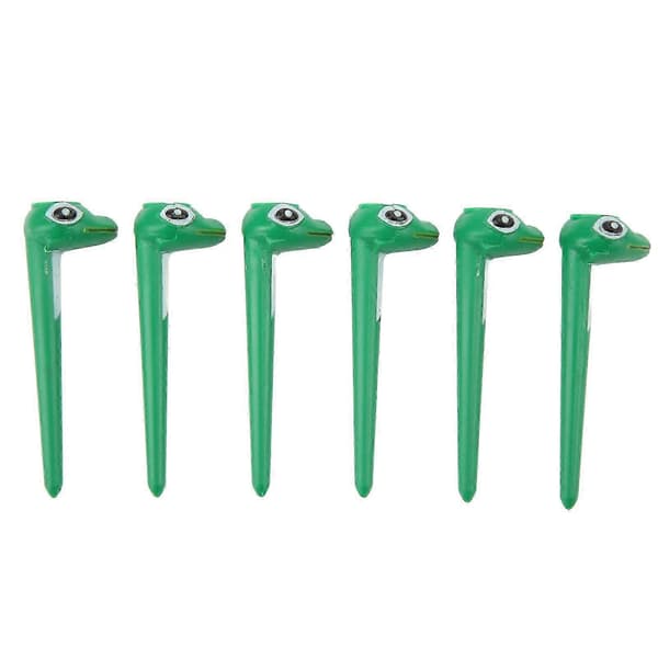 6 st Golf Tees Plast Tecknad Form Golfboll Tee Professionell Golf Övningsboll Tees Pack Orm