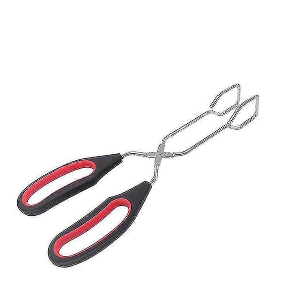 Saksetang i rustfritt stål med komfortgrep, 30 cm, multifunksjonelle matklyper for grilling
