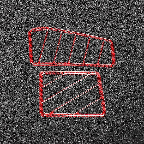 For Dodge Challenger 2008-2014 Bil Karbonfiber Luftventil Deksel, Rød