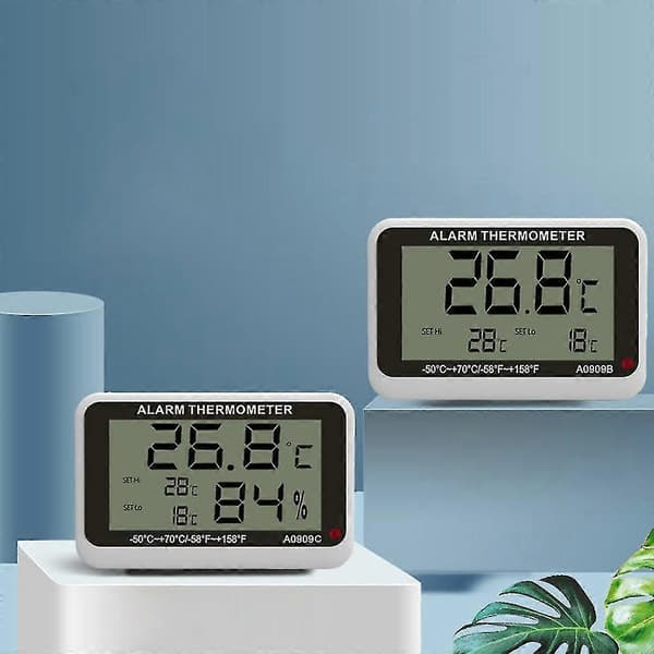 Termometer Hygrometer LCD Display Digital Måler Høj/Lav Temperatur Alarm