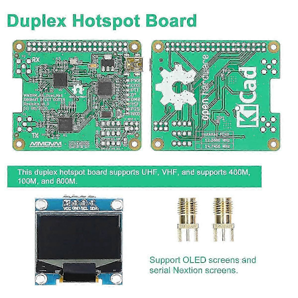 Duplex Hotspot Board med OLED-skærm Support DMR P25 D Star Mini Relay Module Support UHF VHF til