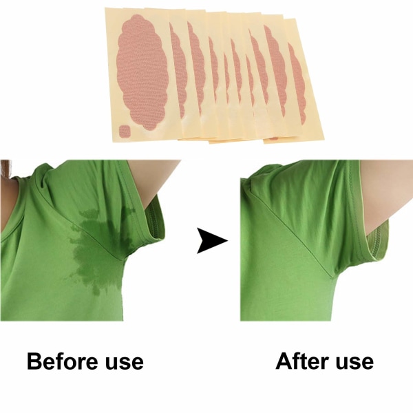 Armhule Antiperspirant Sticker, bærbare underarmspuder 10 STK