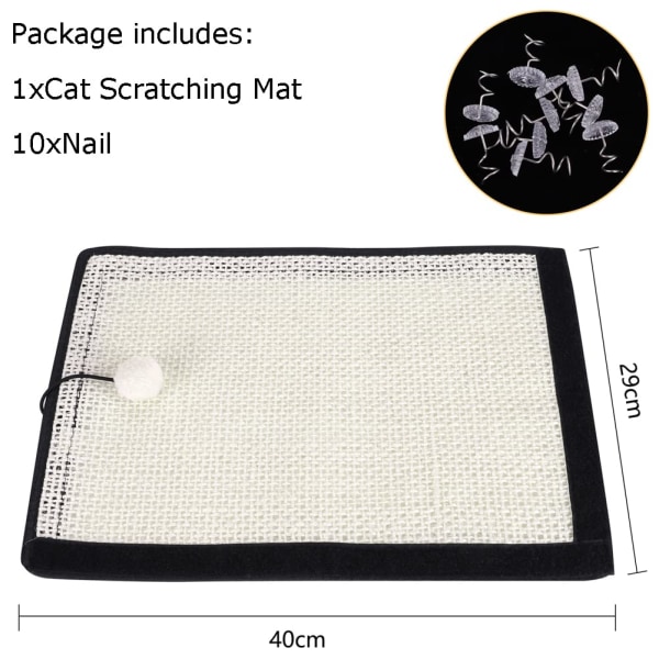 Cat Scratching Mat Sofa Furniture Protector Cat Scratcher Board Natural Sisal Cat Claws Care Toy Scratcher Mat Rug Cat Grinding Claw Protect Furniture