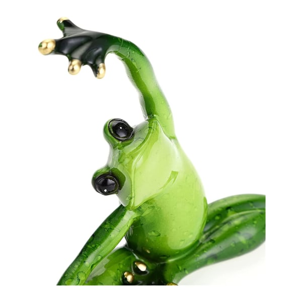 Mote Enkelt produkt Grønn Yoga Frosk Harpiks Ornamenter Ben Press Form Desktop Naturlig morsom dekorasjon
