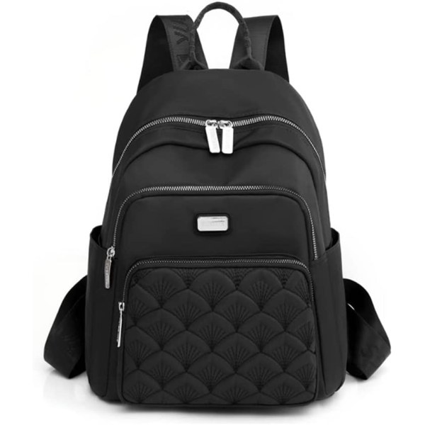 Kvinders Rygsæk Nylon Casual Rygsække (Sort)
