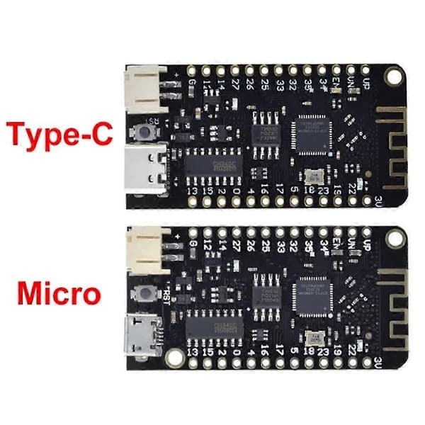 MicroPython ESP32 -kehityskortti V1.0.0 Rev1 Wifi Bluetooth 4 Mt FLASH MICRO-tyypille