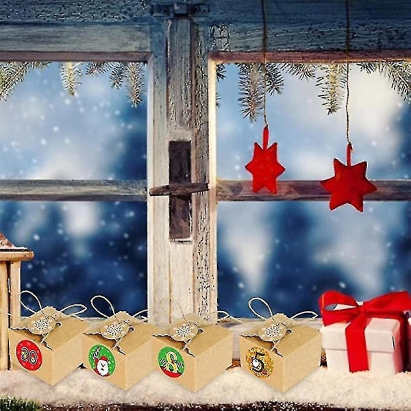 Gör-det-själv adventskalenderlådor Julnedräkning för barn 24 jul adventskalender Tom present