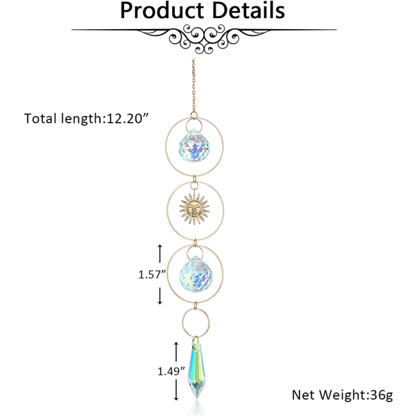 4 Pcs Crystal Chandelier Crystals Hanging Suncatchers