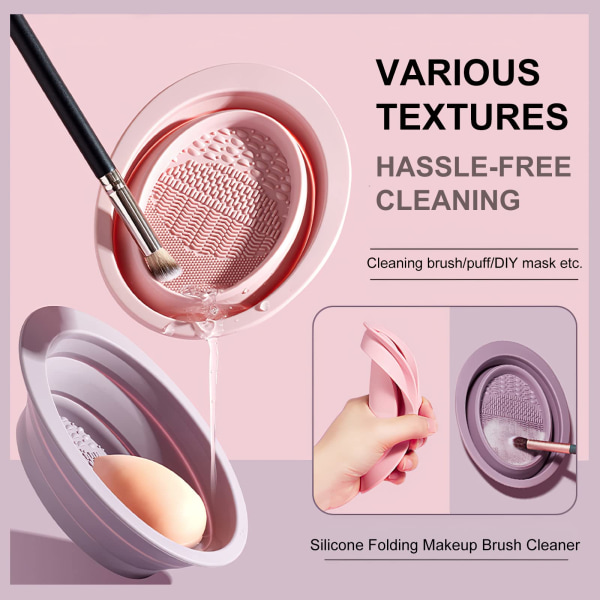 Makeup Brush Cleaner, 3-pack Silikon Makeup Brush Rengöringsmatta
