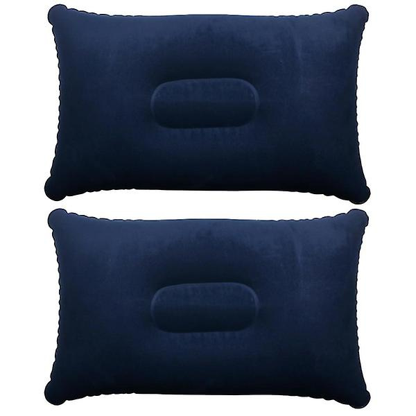 2 x blå oppblåsbare puter Campingturer Myk oppblåsing