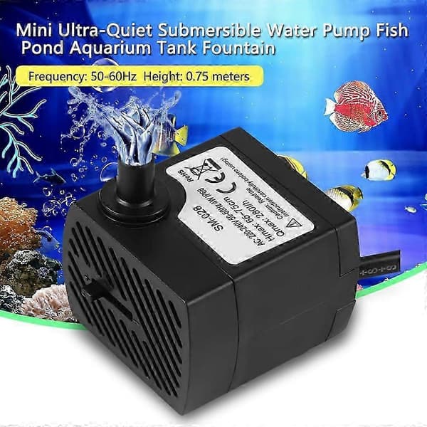 Fontänpump dammpump trädgårdspump vattenpump vattenfunktion pump, 2W.