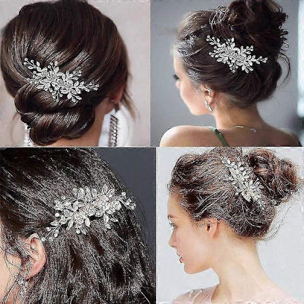 Bryllupshårklemme Rhinestone Brudehårtilbehør