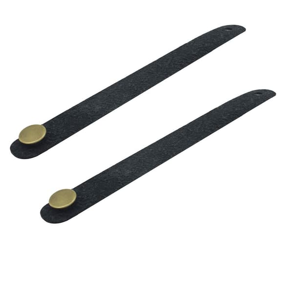 2 stk Gitarrem Stropp Syntetisk Lær Headstock Adapter (Svart)