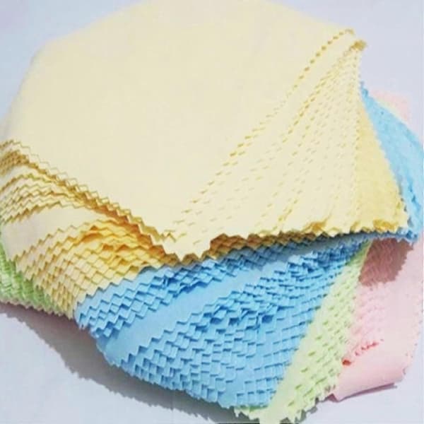 100 stk. Mikrofiber Brillerenseklud Fiber Materiale til Aftørring af Glas