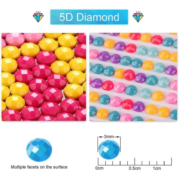 5D timanttimaalaus, DIY timanttimaalauskuu-setit, timanttimaalauskuvat lapsille / aikuisille