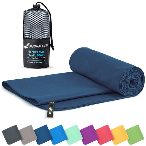 Mikrofiberhandduk - sport handduk, strandhandduk blue