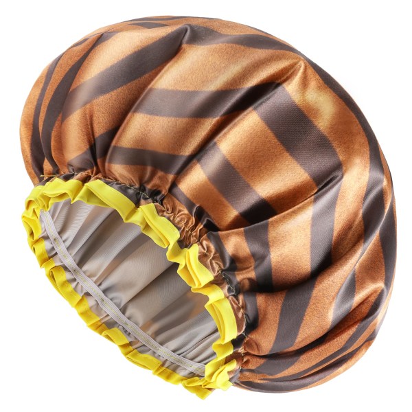 Stor cap för män och kvinnor, överdimensionerad vattentät cap, Återanvändbar, tvättbar, Golden Stripes Fashionabla cap X-Large Pack of 1