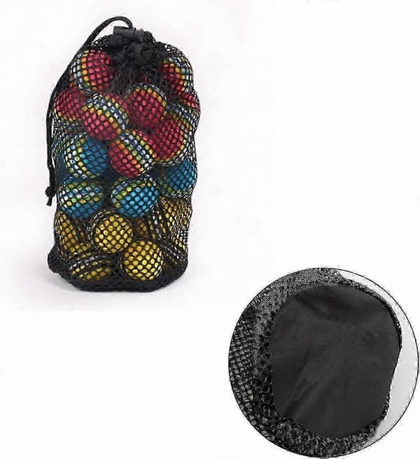 Förvaringspåse för golfbollar med dragsko, nätpåse i nylon för 48-56 bollar