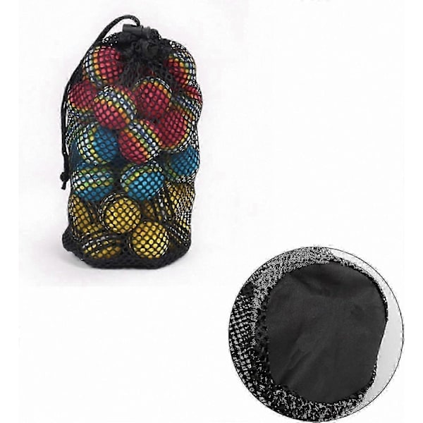 Golfbold Opbevaringspose med Snørelukning, Mesh Nylon Taske til 48-56 Bolde