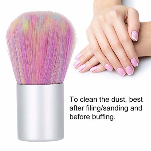 Blød neglerensningsbørste UV Gel, Pulver Dust Remover Tool Manicure Tool