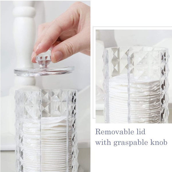 Akryl bomullsrondellhållare, transparent