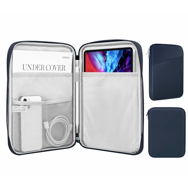 9-11\" surfplattafodral med sidoficka kompatibel med iPad Pro 11 M2 2022-2018/iPad 10 10,9 2022/iPad Air 5 10,9\" 2022/Air 4 10,9