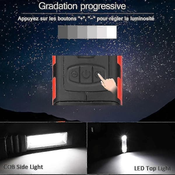USB-ladattava työvalaisin magneettijalustalla