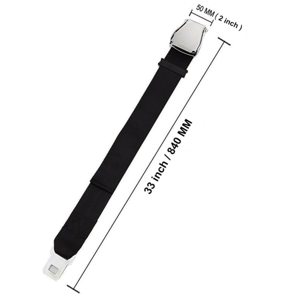 Flysetebelteforlenger, justerbar med spenneklips 50-80 cm