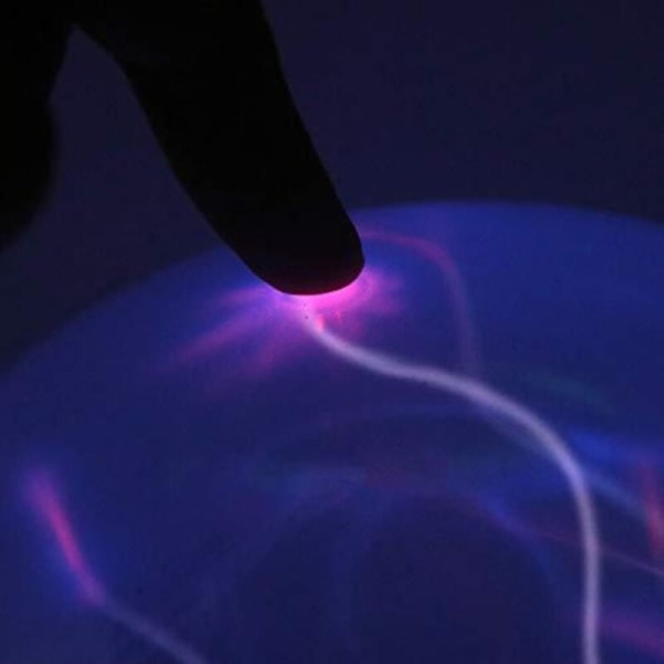 Plasma Ball Lampe Magisk Plasma Lys 5 Tommers Statisk Globe Lampe Blått Lys Elektrostatisk Berøring