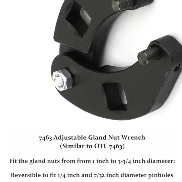 Justerbar mutter-nøkkel 7463 for hydrauliske sylindere