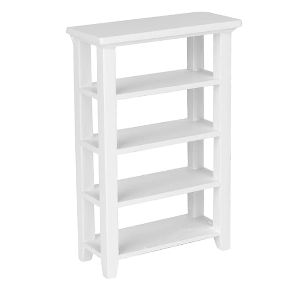 Træ 4-lags hylde display rack til 1:12 dukkehus miniature møbelmodel