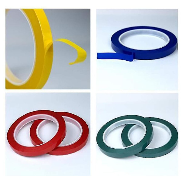 5-pack Grafisk Konst Tunn Tejp Självhäftande Artist Tejp Rutnät Markering Tejp Vittavla Rutnät Tejp Torr Slumpmässig Färg 6mm 6mm