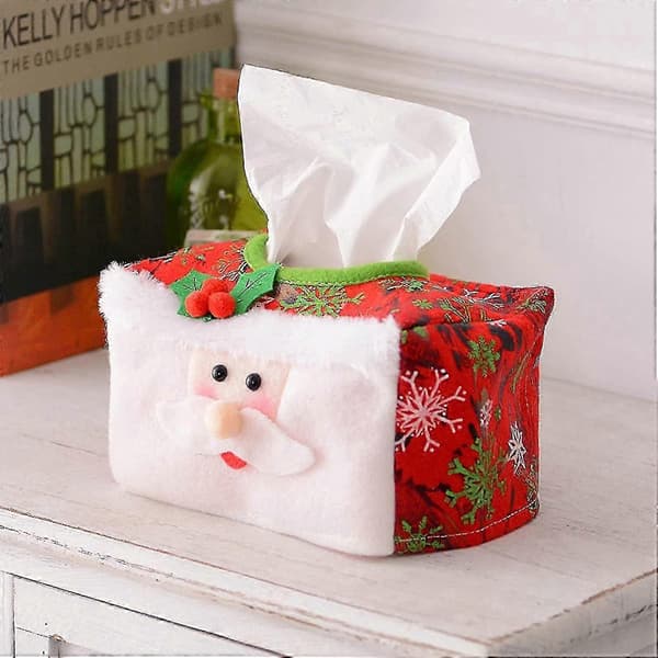 Julepynt, Julepynt Tissue Box Dekorationssett Julestemning Dekorasjon for Julebordforsyning