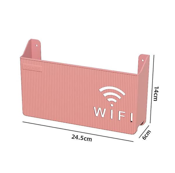 Trådlös Wifi Router Hylla Förvaringslåda, Väggmonterad Abs Plast Organizer Box, Kabel Strömfäste Organizer Box(vit) A