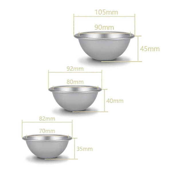 Halvkule Kakeform Aluminium Halvkule 8cm - Bakeform for Bikini Kake, Dessert, Pudding