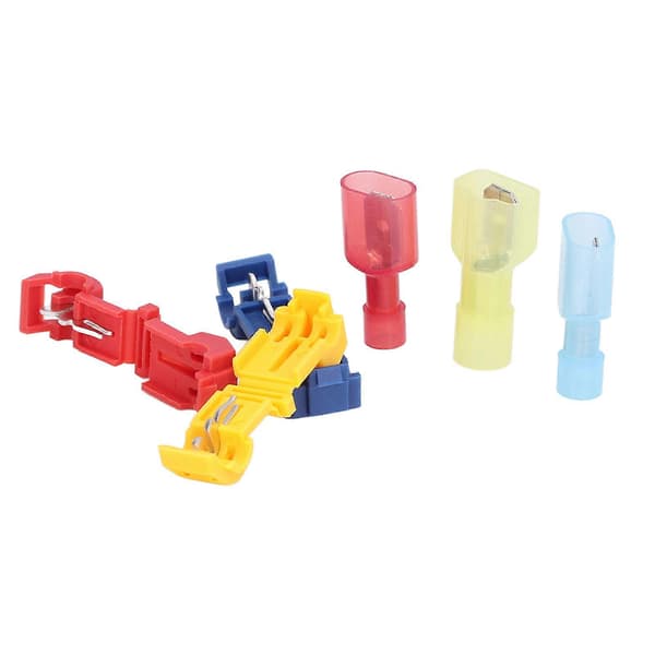 Snabb skarvning crimp terminaler T-kopplingar set helt isolerad nylon hane spad