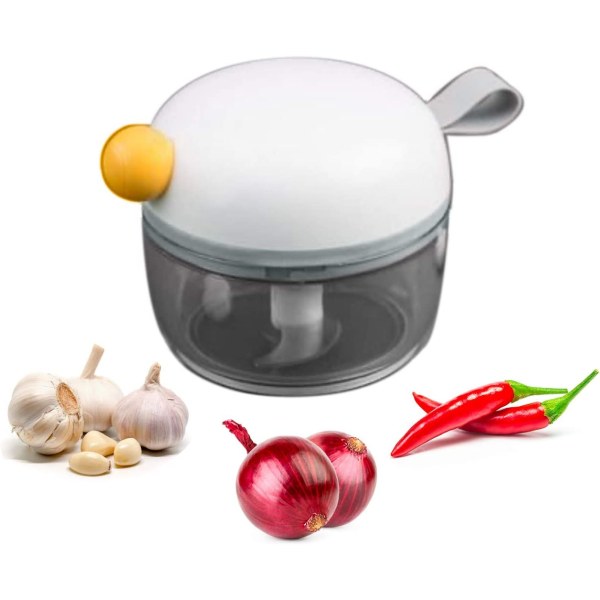 Mini Chopper Food Processor Manuell  Trekkstreng (Elfenbenshvit)