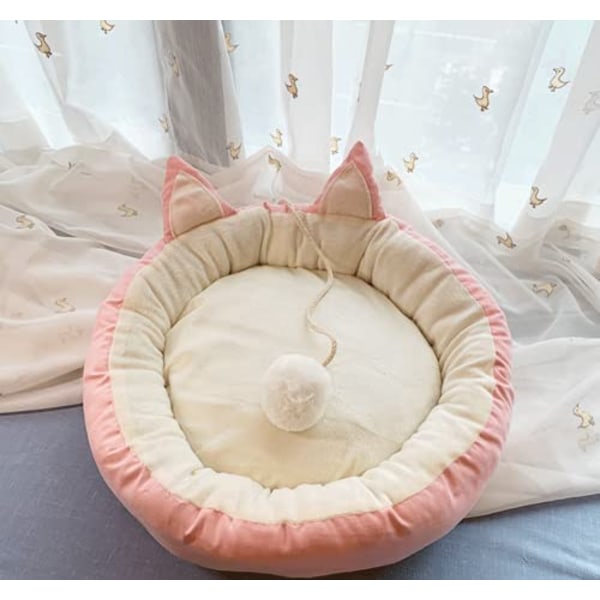 Kattbädd lugnande kattbäddar katt sovplats rosa