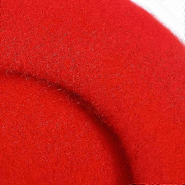 Pigers Vinter Beret Hue Varm Ensfarvet Beanie Efterår Mode Tilbehør Rød