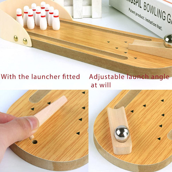 Mini Bowlingspil, Træ Bowlingkugle, Bowling Legetøj
