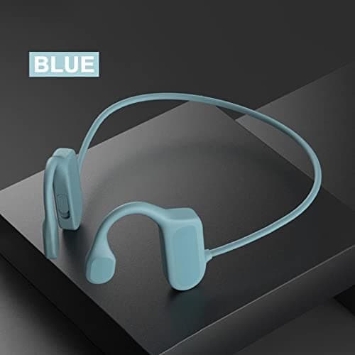 Beinledning Bone Conduction Hodetelefoner, Vanntett HiFi Stereo (Blå)