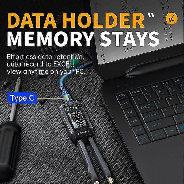 LCR-ST1 10KHz LCR Meter Pincet, Mini Smart SMD Tester, Auto Komponentgenkendelse Elektronisk Comp