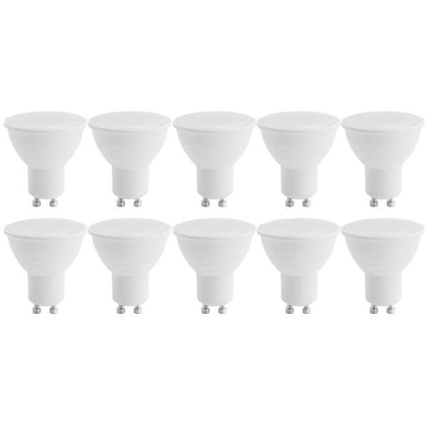 LED GU10 Spotlight-lampor, 5W Kallt vitt 6500K (50W halogenekvivalent) Energisparande glödlampa, 400LM 120° stråle Icke-dimmbar, 10-pack