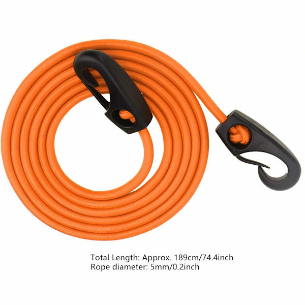 Padle Leash Padle Tow Leash Tow Line Kajak Kano Sikkerhedssnor med Dobbelt Karabinhage 189cm