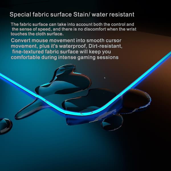 Gaming Musemåtte Rgb Trådløs Oplader 15w Strøm 800x300mm Musetilbehør