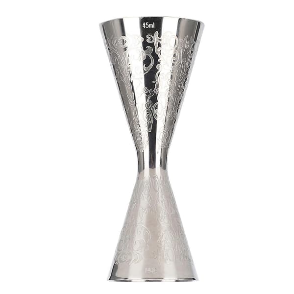 Jigger i rustfritt stål med skala - 30 ml og 45 ml målebeger for bar, bartenderutstyr