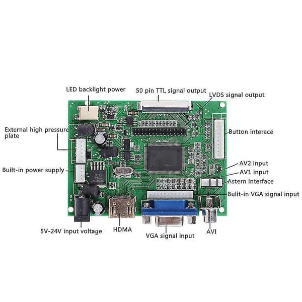 At070tn90/92/94 7 tommer Vga 50pin Lcd Driver Board Lcd Ttl Lvds Controller Board