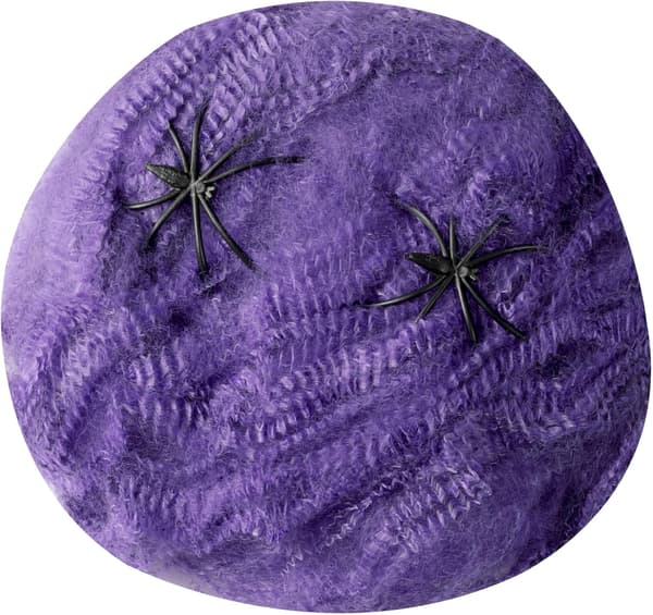 1 stk Halloween Spindelvev Elastisk Falsk Spindelvev og Edderkopper Innendørs Utendørs Hage Spøkelseshus Dekor (20g, lilla)