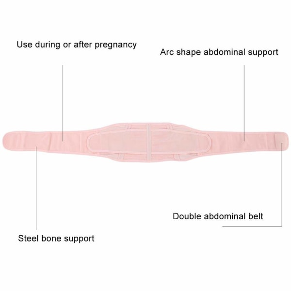 Graviditetsbælte, åndbart graviditetsstøttebånd, gennemsnitlig størrelse